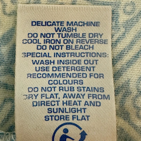 Boden Womens Mia Blue Size 2 Paisley Blue Stretch Dress Made In Morocco - Picture 7 of 8